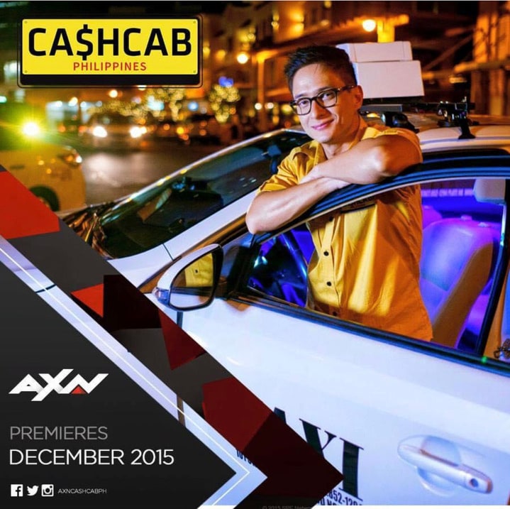 Cash Cab Philippines host Ryan Agoncillo in the branded cab